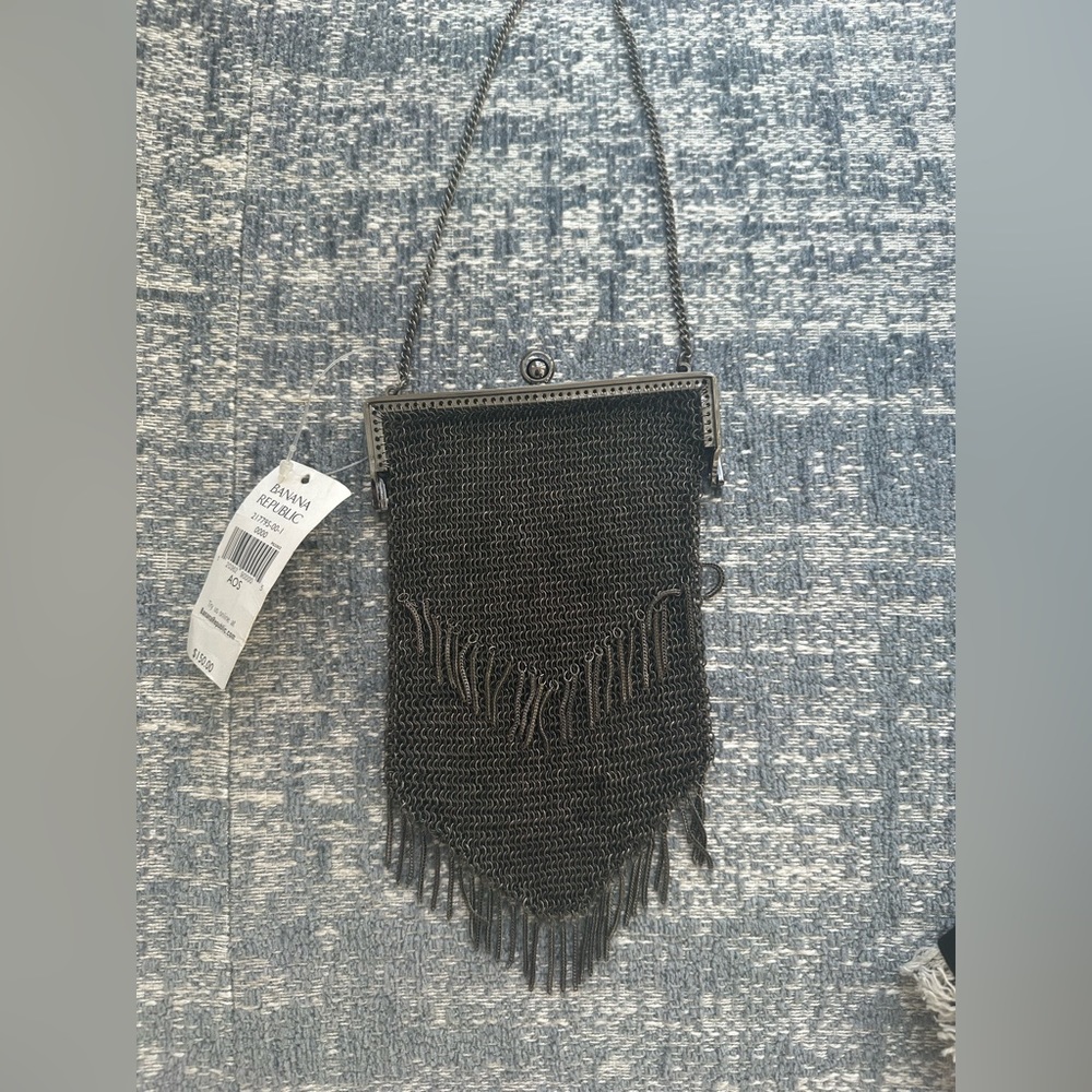 NWT Banana Republic Vintage Evening Bag Pewter O/S